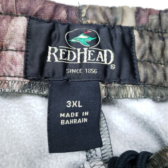 Red Head Mens 3XL Camouflage Fleece Pants With Drawstring Waist & Full Leg Style - Picture 8 of 10